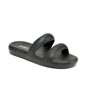 OLD NAVY DOUBLE STRAP PUFF SLIDE SANDALS - BLACK SIZE 9 (NEW WITH TAGS)